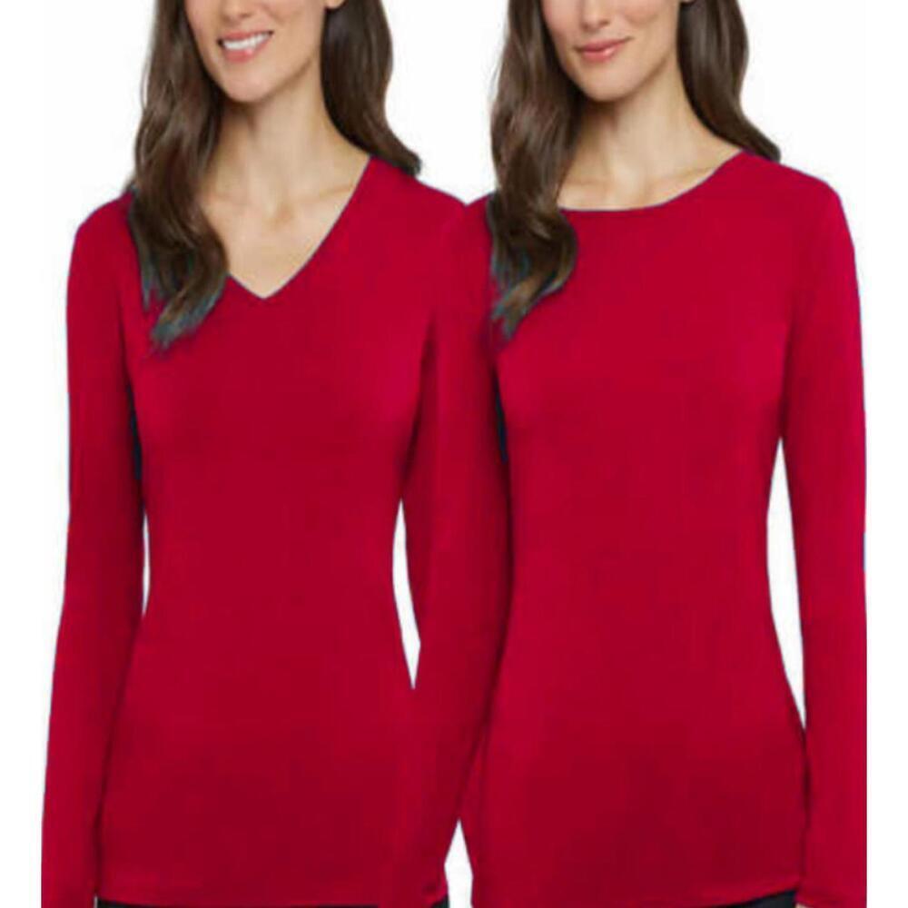 Ellen Tracy Womens Reversible 2-In 1 Top Size L
